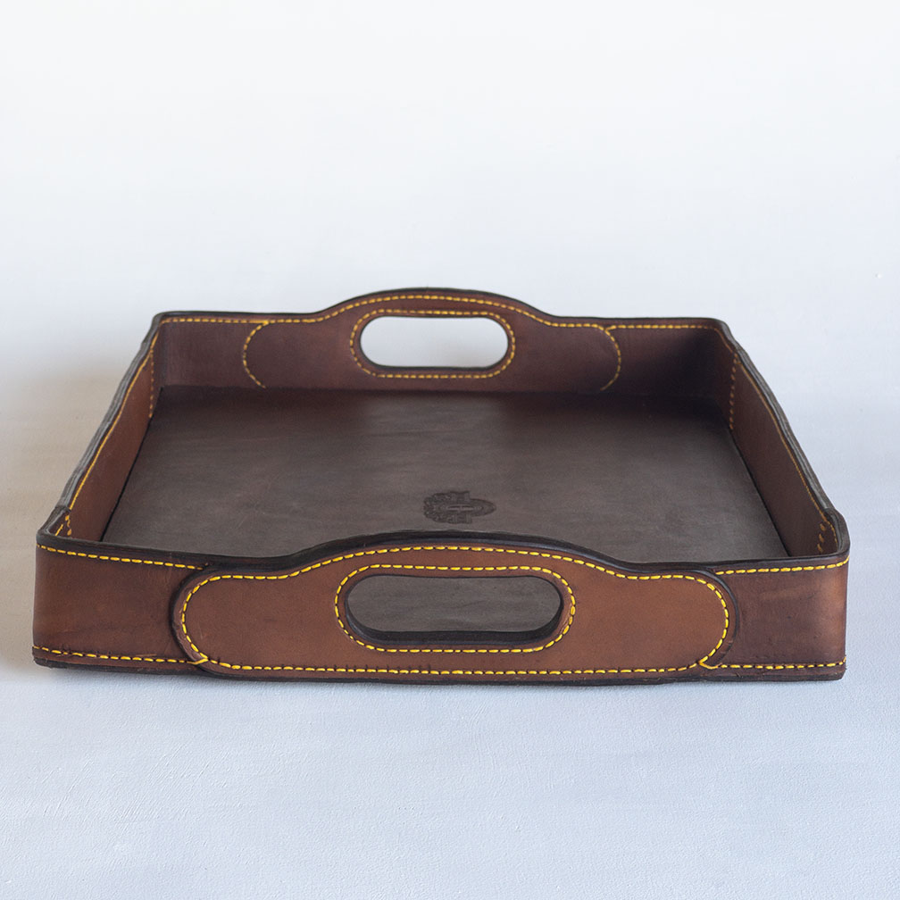 The Pilgrim's Rest Leather Tray | Rectangular